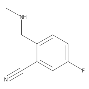 5-Fluoro-2-((methylamino)methyl)benzonitrile Structure