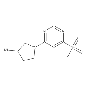 1-(6-(Methylsulfonyl)pyrimidin-4-yl)pyrrolidin-3-amine Structure