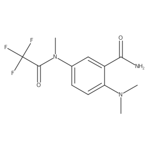 2-(Dimethylamino)-5-[methyl(trifluoroacetyl)amino]benzamide结构式