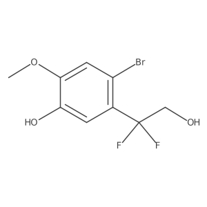 4-Bromo-5-(1,1-difluoro-2-hydroxyethyl)-2-methoxyphenol结构式