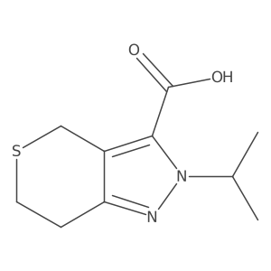 2-Isopropyl-2,4,6,7-tetrahydrothiopyrano[4,3-c]pyrazole-3-carboxylic acid结构式