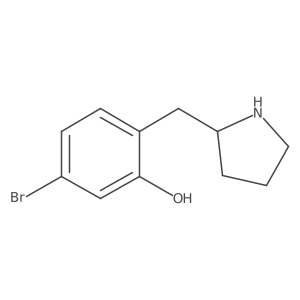 5-Bromo-2-[(pyrrolidin-2-yl)methyl]phenol结构式