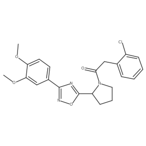 5-{1-[(2-Chlorophenyl)acetyl]pyrrolidin-2-yl}-3-(3,4-dimethoxyphenyl)-1,2,4-oxadiazole Structure