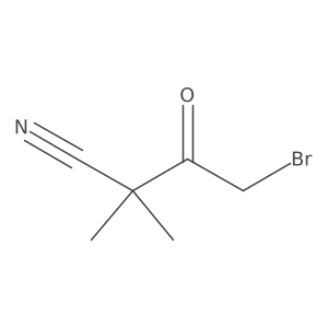 4-Bromo-2,2-dimethyl-3-oxobutanenitrile结构式