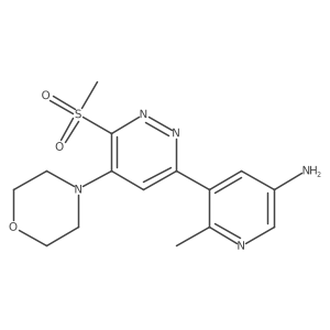 6-Methyl-5-(6-(methylsulfonyl)-5-morpholinopyridazin-3-yl)pyridin-3-amine Structure