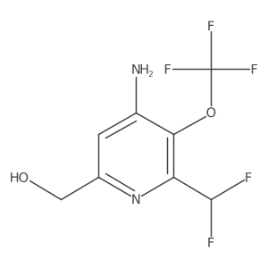(4-Amino-6-(difluoromethyl)-5-(trifluoromethoxy)pyridin-2-yl)methanol Structure