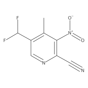 5-(Difluoromethyl)-4-methyl-3-nitropicolinonitrile Structure