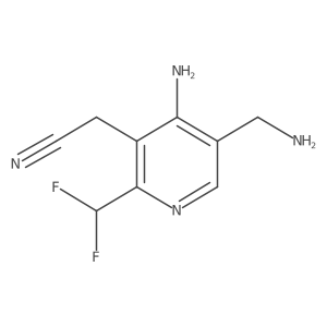 2-(4-Amino-5-(aminomethyl)-2-(difluoromethyl)pyridin-3-yl)acetonitrile Structure