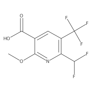 2-(Difluoromethyl)-6-methoxy-3-(trifluoromethyl)pyridine-5-carboxylic acid结构式