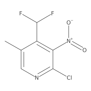 2-Chloro-4-(difluoromethyl)-5-methyl-3-nitropyridine Structure