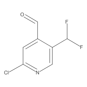 2-Chloro-5-(difluoromethyl)isonicotinaldehyde结构式