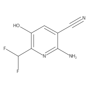 2-Amino-6-(difluoromethyl)-5-hydroxynicotinonitrile结构式