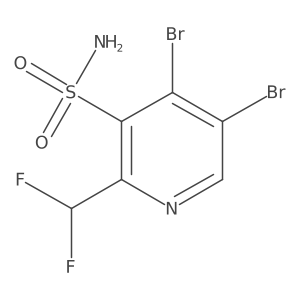 4,5-Dibromo-2-(difluoromethyl)pyridine-3-sulfonamide Structure