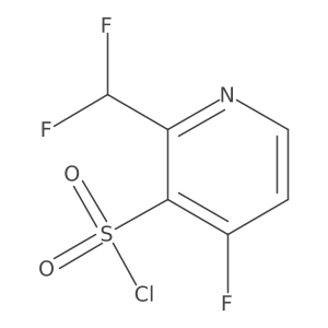 2-(Difluoromethyl)-4-fluoropyridine-3-sulfonyl chloride Structure