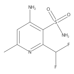 4-Amino-2-(difluoromethyl)-6-methylpyridine-3-sulfonamide Structure