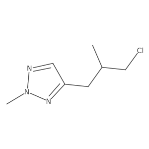4-(3-Chloro-2-methylpropyl)-2-methyl-2H-1,2,3-triazole结构式