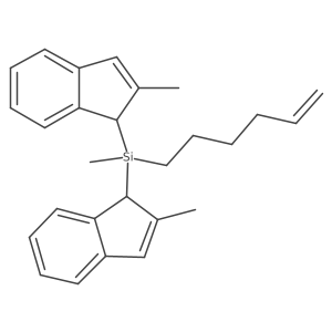 Bis(2-methylinden-1-yl)(5-hexen-1-yl)methylsilane结构式