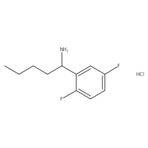 1-(2,5-Difluorophenyl)pentan-1-amine hydrochloride结构式