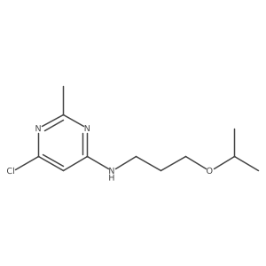 6-chloro-N-(3-isopropoxypropyl)-2-methylpyrimidin-4-amine结构式