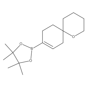 4,4,5,5-Tetramethyl-2-(1-oxaspiro[5.5]undec-8-en-9-yl)-1,3,2-dioxaborolane结构式