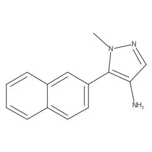 1-methyl-5-(naphthalen-2-yl)-1H-pyrazol-4-amine Structure