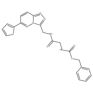Benzyl (2-oxo-2-(((6-(thiophen-2-yl)-[1,2,4]triazolo[4,3-b]pyridazin-3-yl)methyl)amino)ethyl)carbamate结构式