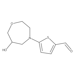 5-(6-Hydroxy-1,4-oxazepan-4-yl)thiophene-2-carbaldehyde Structure