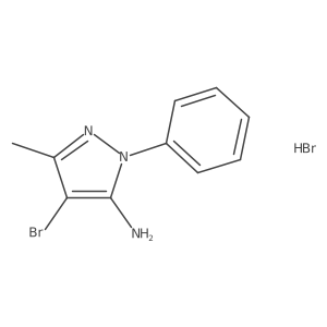 4-bromo-3-methyl-1-phenyl-1H-pyrazol-5-amine hydrobromide结构式