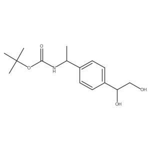 tert-Butyl (1-(4-(1,2-dihydroxyethyl)phenyl)ethyl)carbamate结构式