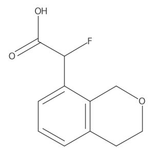 2-(3,4-dihydro-1H-2-benzopyran-8-yl)-2-fluoroacetic acid Structure
