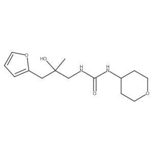 1-(3-(furan-2-yl)-2-hydroxy-2-methylpropyl)-3-(tetrahydro-2H-pyran-4-yl)urea结构式