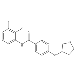 N-(2,3-dichlorophenyl)-6-((tetrahydrothiophen-3-yl)oxy)nicotinamide Structure