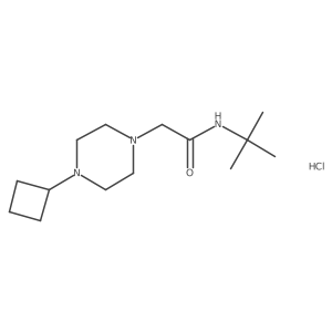 N-(tert-butyl)-2-(4-cyclobutylpiperazin-1-yl)acetamide hydrochloride结构式