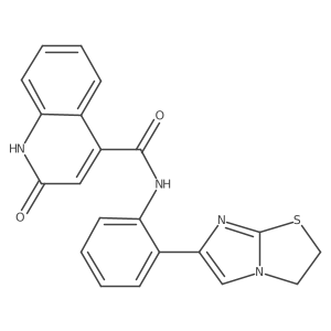 N-(2-(2,3-dihydroimidazo[2,1-b]thiazol-6-yl)phenyl)-2-hydroxyquinoline-4-carboxamide结构式