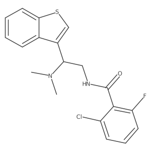 N-(2-(benzo[b]thiophen-3-yl)-2-(dimethylamino)ethyl)-2-chloro-6-fluorobenzamide Structure