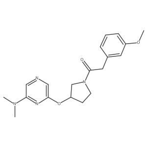 1-(3-((6-(Dimethylamino)pyrazin-2-yl)oxy)pyrrolidin-1-yl)-2-(3-methoxyphenyl)ethanone Structure