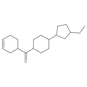 Cyclohex-3-en-1-yl(4-(3-methoxypyrrolidin-1-yl)piperidin-1-yl)methanone Structure