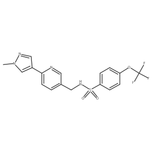 N-((6-(1-methyl-1H-pyrazol-4-yl)pyridin-3-yl)methyl)-4-(trifluoromethoxy)benzenesulfonamide Structure