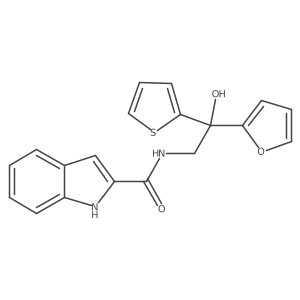 N-(2-(furan-2-yl)-2-hydroxy-2-(thiophen-2-yl)ethyl)-1H-indole-2-carboxamide Structure