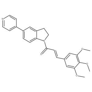 (E)-1-(5-(pyridin-4-yl)indolin-1-yl)-3-(3,4,5-trimethoxyphenyl)prop-2-en-1-one Structure