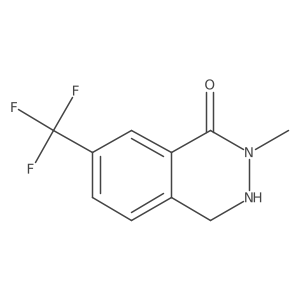 2-Methyl-7-(trifluoromethyl)-1,2,3,4-tetrahydrophthalazin-1-one结构式
