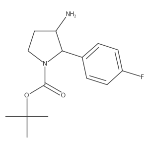 tert-Butyl 3-amino-2-(4-fluorophenyl)pyrrolidine-1-carboxylate Structure