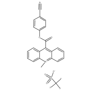 9-((4-Cyanophenoxy)carbonyl)-10-methylacridin-10-ium trifluoromethanesulfonate结构式