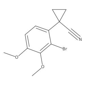 1-(2-Bromo-3,4-dimethoxyphenyl)cyclopropane-1-carbonitrile结构式