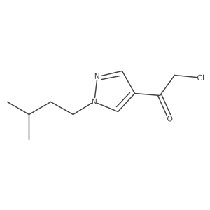 2-chloro-1-[1-(3-methylbutyl)-1H-pyrazol-4-yl]ethan-1-one结构式