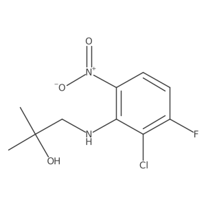 1-(2-Chloro-3-fluoro-6-nitroanilino)-2-methylpropan-2-ol结构式