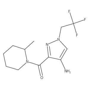 3-(2-methylpiperidine-1-carbonyl)-1-(2,2,2-trifluoroethyl)-1H-pyrazol-4-amine Structure