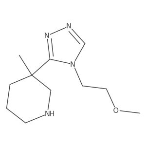 3-[4-(2-methoxyethyl)-4H-1,2,4-triazol-3-yl]-3-methylpiperidine结构式