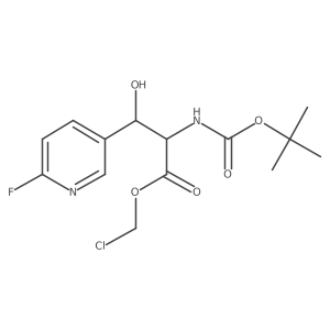 Chloromethyl 2-{[(tert-butoxy)carbonyl]amino}-3-(6-fluoropyridin-3-yl)-3-hydroxypropanoate结构式