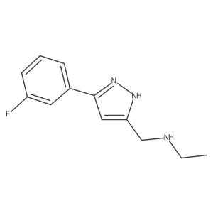 ethyl({[5-(3-fluorophenyl)-1H-pyrazol-3-yl]methyl})amine Structure